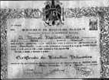 Certificado de Estudios Primarios firmado por D. Antonio Gallego